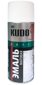 Эмаль аэрозольная универсальная KUDO RAL 9003 (белый матовый) 520 мл, KU-1101