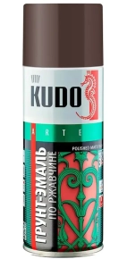 Грунт-эмаль по ржавчине KUDO RAL 8017 (шоколадная) 520 мл KU-318017