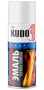 Эмаль аэрозольная термостойкая KUDO RAL 9003 (белый) 520 мл, KU-5003