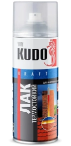 Лак термостойкий KUDO (прозрачный) 520 мл KU-9006