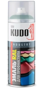 Эмаль аэрозольная для профнастила KUDO RAL 6005 (зеленый) 520 мл, KU-06005R