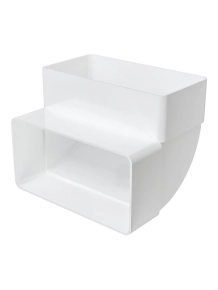 Колено вертикальное 90º для плоских воздуховодов 110х55 мм 511КВП