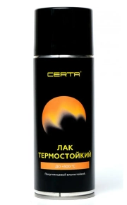 Лак аэрозольный термостойкий Certa до 300°С (полуглянцевый) 520 мл