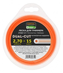 Леска для триммера 2.7 мм х 15 м кругл. сеч. STARTUL GARDEN. (ST6067-27). Китай.