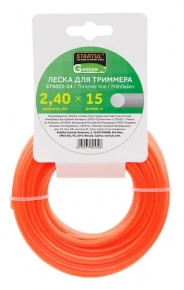 Леска для триммера 2,4 мм х 15 м круглое сечие Startul Garden ST6053-24