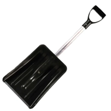 Лопата для уборки снега автомобильная с алюминиевым черенком 240х300 мм