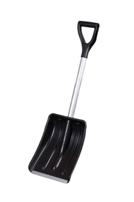 Лопата для уборки снега автомобильная с алюминиевым черенком 280х365 мм