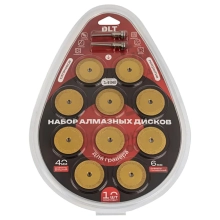 Набор алмазных дисков 40 мм с титановым покрытием для гравера 10 шт DLT 1498