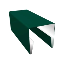 П-образная планка МП-20 на забор 20х2000 мм RAL 6005 (зеленый)