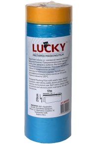 Пленка укрывочная LUCKY с малярной лентой WASHI 2,70x17 м