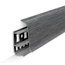 Плинтус напольный Идеал Деконика 55 мм 187 Алюминий темный 2,2 м