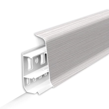 Плинтус напольный Идеал Деконика 55 мм 255 Ясень бьянко 2,2 м