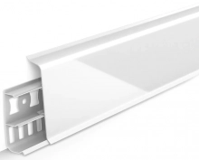 Плинтус напольный Идеал Деконика 70 мм 001-G Белый глянцевый 2,2 м