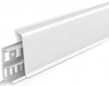 Плинтус напольный Идеал Деконика 70 мм 001 Белый 2,2 м