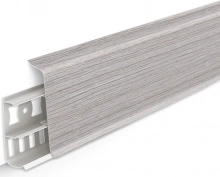 Плинтус напольный Идеал Деконика 70 мм 253 Ясень серый 2,2 м