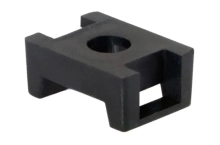 Площадка под хомуты 22,2x16 с отверстием черная 100 шт