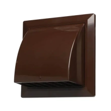 Вентиляционная решетка КОРИЧНЕВАЯ 170х170 мм с фланцем 100 мм