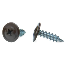 Саморез с прессшайбой 4,2x16 острый RAL 8017 ЕКТ B009352 100 шт