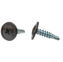 Саморез с прессшайбой 4,2x16 со сверлом RAL 8017 ЕКТ B007930 100 шт