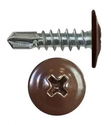 Саморез DAXMER с прессшайбой 4,2х16 мм со сверлом RAL 8017 1000 шт