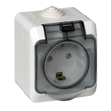 Розетка с/з и шторками Schneider Electric Этюд PA16-044B