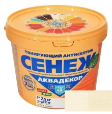Антисептик тонирующий для дерева Сенеж Аквадекор 101 Иней 2,5 кг