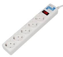 Сетевой фильтр 1,9 м 5 розеток с/з Power Cube (белый)