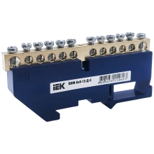 Шина N "ноль" на DIN-изол. 12 мест. ШНИ-6х9-12-Д-С IEK