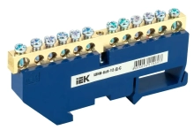 Шина N "ноль" на DIN-изол. 12 мест. ШНИ-6х9-12-Д-С IEK