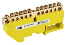 Шина PE "земля" на DIN-изол. 12 мест. ШНИ-6х9-12-Д-Ж IEK