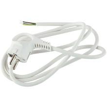 Шнур сетевой с вилкой с/з ЭРА белый 1,5 м