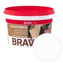 Шпатлевка готовая MAV Brava Profi-1 по дереву Белая 0,7 кг