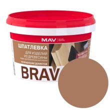 Шпатлевка готовая MAV Brava Profi-1 по дереву Какао 0,7 кг