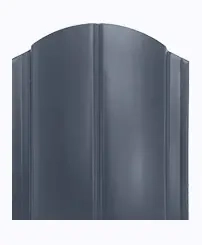 Штакетник металл. Европланка 130 мм, высота 1,5 м. RAL 7024. Глянец. РБ.