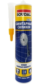 Силикон санитарный белый Soudal 280 мл
