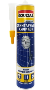 Силикон санитарный прозрачный Soudal 280 мл