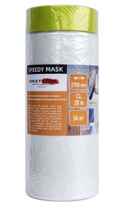Пленка укрывочная SPEEDY MASK Firsttool с термостойкой лентой 2,7х20 м