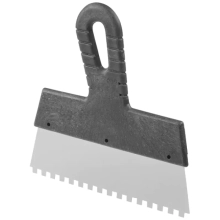 Шпатель зубчатый нержавеющий 200 мм, зуб 6х6 мм ST1004-2006