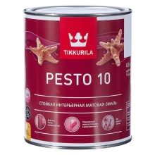 Эмаль для дерева и металла TIKKURILA Pesto 10 База A матовая 0,9 л