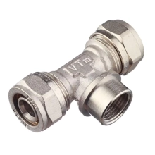 Тройник обжимной Valtec 20х1/2" ВР