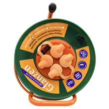 Удлинитель на катушке 50 м 4 розетки с/з Glanzen