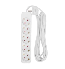 Удлинитель 5 м 5 розеток с/з белый