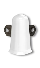 Угол наружный для плинтуса Идеал Деконика 55 мм 001-G Белый глянцевый