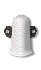 Угол наружный для плинтуса Идеал Деконика 55 мм 255 Ясень бьянко