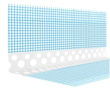 Угол фасадный ПВХ с синей Полоцкой сеткой 10х15 см (3 м)