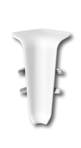 Угол внутренний для плинтуса Идеал Деконика 55 мм 001 Белый