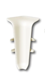 Угол внутренний для плинтуса Идеал Деконика 55 мм 033 Кремово-белый