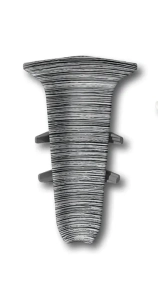 Угол внутренний для плинтуса Идеал Деконика 55 мм 187 Алюминий темный