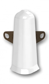 Угол наружный для плинтуса Идеал Деконика 70 мм (001-G, белый глянцевый)