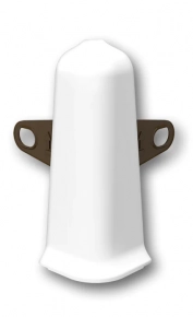 Угол наружный для плинтуса Идеал Деконика 70 мм (001, белый)